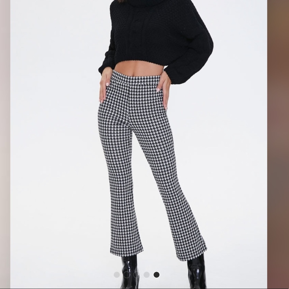 Forever 21 Houndstooth Flare Pants